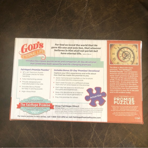 New! Fair Hope's Promise Puzzles God's Eternal Life 300 Large Piece 18 x 24" - Picture 2 of 4